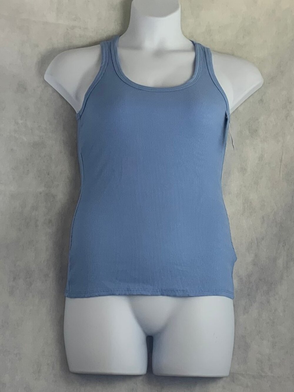 Jenni Women's Knit Sleeveless Lounge Pajama Tank Top, Vintage Blue, Medium